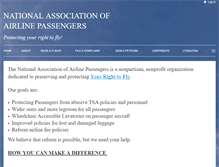Tablet Screenshot of nationalassociationofairlinepassengers.org